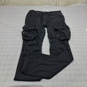 MNML Jeans 36 Black Utility Cargo Pants Y2K Techwear Streetwear Pants Grunge‎